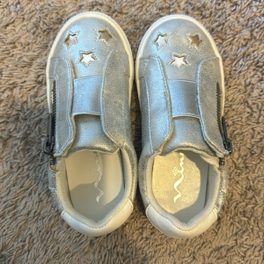 Nina size 9 silver stars girls shoes